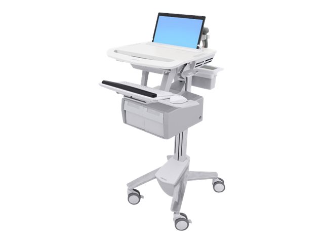 Ergotron Wagen - offene Architektur - für Notebook / PC-Ausrüstung - verriegelbar - medizinisch - Aluminium, verzinker Stahl, hochwertiger Kunststoff - Bildschirmgröße: bis zu 43,9 cm (bis zu 17,3")