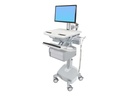 Ergotron Cart with LCD Pivot, LiFe Powered, 1 Tall Drawer - Wagen - für LCD-Display / PC-Ausrüstung - verriegelbar - medizinisch - Aluminium, verzinker Stahl, hochwertiger Kunststoff - Bildschirmgröße: bis zu 55,9 cm (bis zu 22 Zoll)