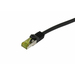 Synergy 21 Kabel Patch-RJ45 S-STP(S/FTP) TPE/LSZH 500Mhz 0.5m CAT6A*schwarz* PUR Indoor/Outdoor/Indu (UV/Water/oil/-resistant), AWG26, mit CAT7 Rohkabel, Sy