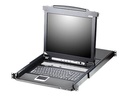 ATEN Slideaway CL5716M - KVM-Konsole mit KVM-Switch - 16 Anschlüsse - PS/2, USB - German QWERTZ - 43.2 cm (17")