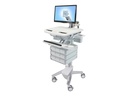 Ergotron Wagen - offene Architektur - für LCD-Display / PC-Ausrüstung - medizinisch - Aluminium, verzinker Stahl, hochwertiger Kunststoff - Grau, weiß, Polished Aluminum - Bildschirmgröße: bis zu 61 cm (bis zu 24 Zoll)
