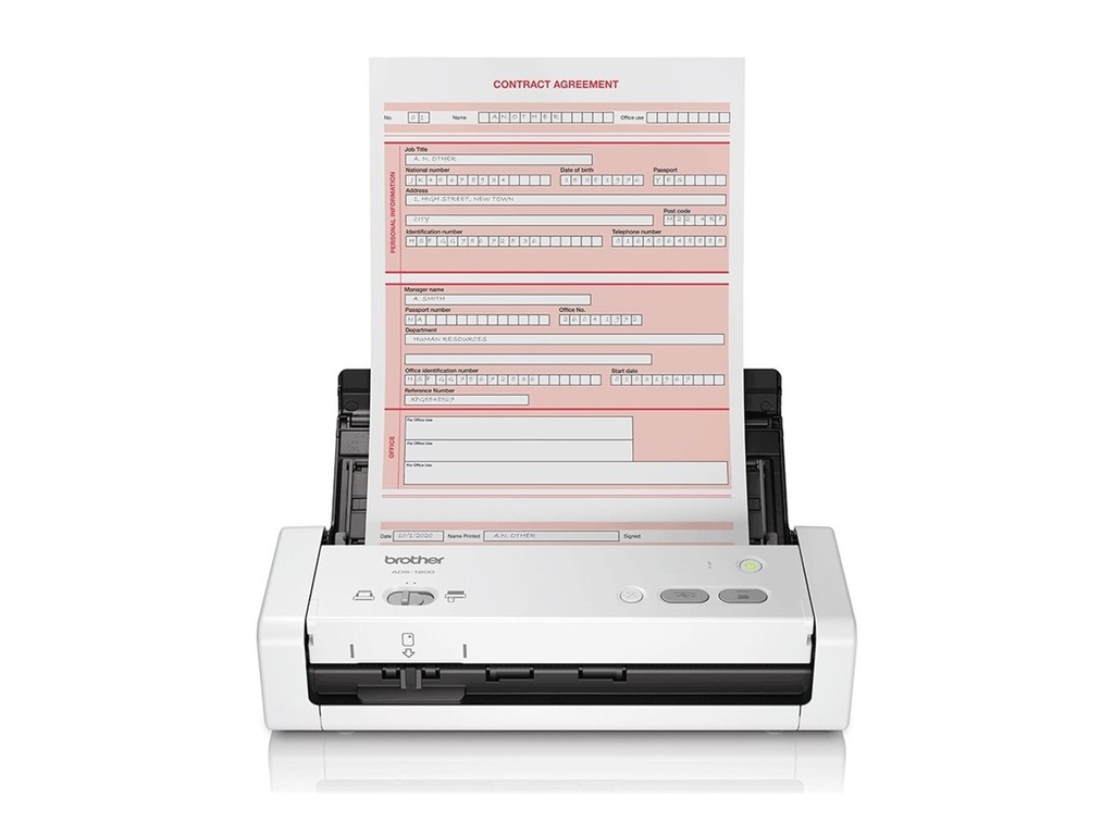 Brother ADS-1200 - Dokumentenscanner - Dual-CIS - Duplex - A4 - 600 dpi x 600 dpi - bis zu 25 Seiten/Min. (einfarbig)