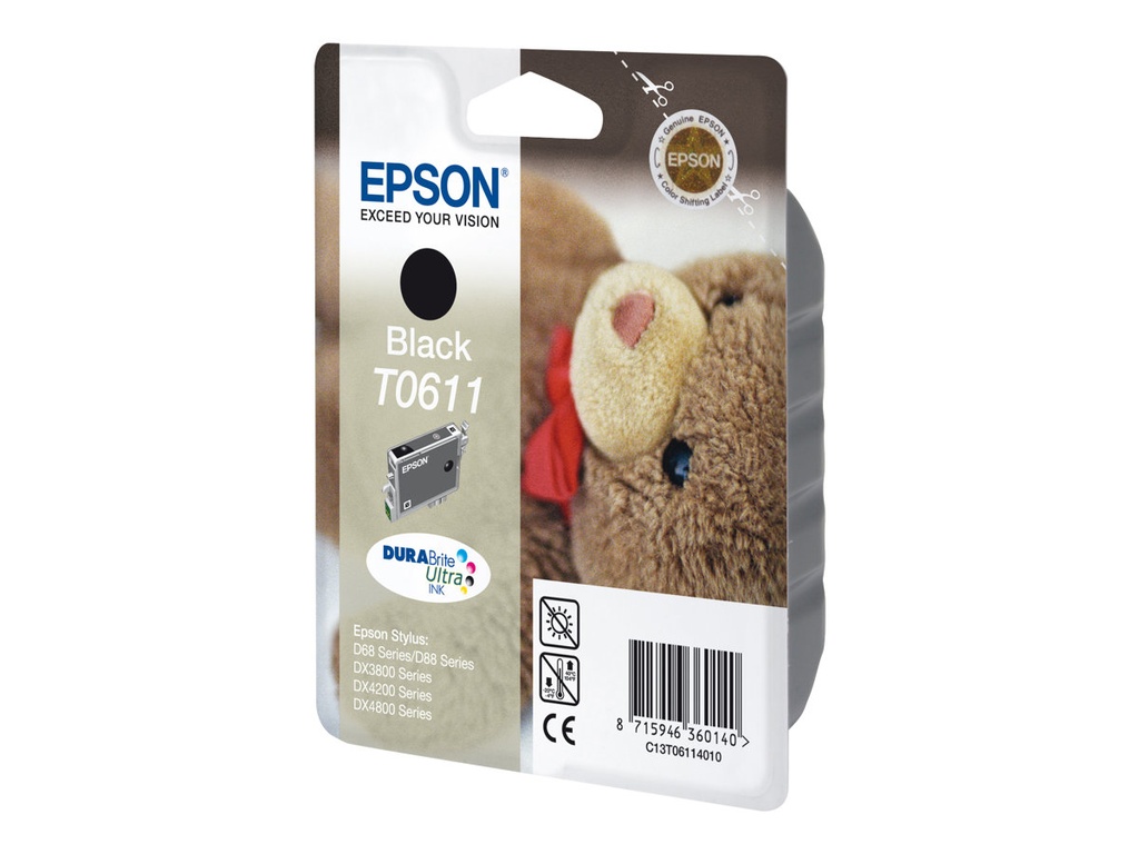 Epson T0611 - Druckerpatrone - 1 x pigmentiertes Schwarz