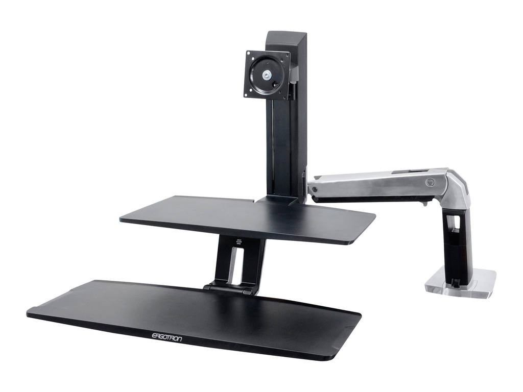 Ergotron WorkFit-A Single LD Workstation With Suspended Keyboard