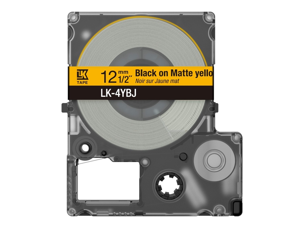 Epson LabelWorks LK-4YBJ - Schwarz auf mattem Gelb - Rolle (1,2 cm x 8 m)