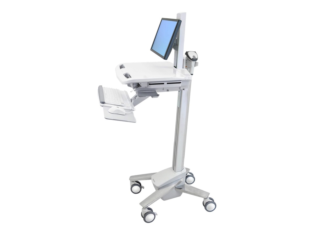 Ergotron sv40 - Wagen - Konstante Krafttechnologie - für LCD-Display / PC-Ausrüstung - mit LCD-Drehpunkt - verriegelbar - medizinisch - Aluminium, verzinker Stahl, hochwertiger Kunststoff - Grau, weiß, Polished Aluminum - Bildschirmgröße: bis zu 61 cm (bis zu 24 Zoll)