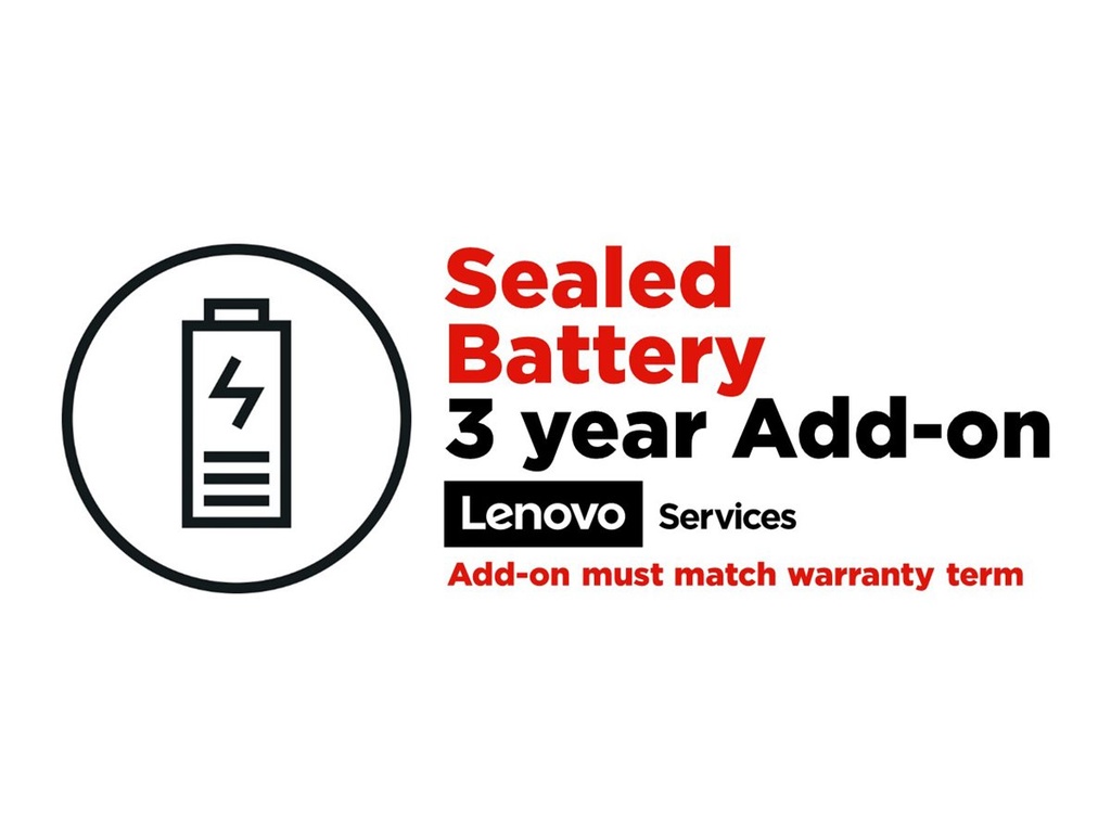 Lenovo Sealed Battery Add On - Batterieaustausch - 3 Jahre - für ThinkBook 13; 14; 15; ThinkPad E48X; E49X; E58X; E59X; ThinkPad Yoga 11e (5th Gen)