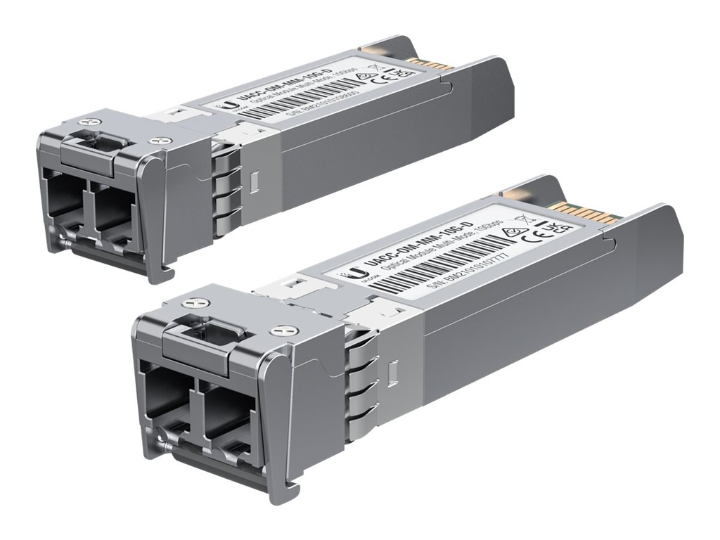 Ubiquiti SFP (Mini-GBIC)-Transceiver-Modul - 10GbE - LC Multi-Mode - bis zu 300 m (Packung mit 2)