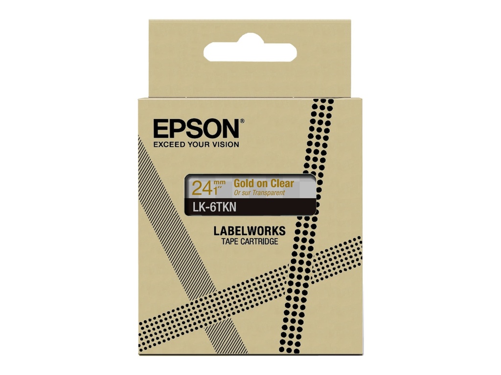 Epson LabelWorks LK-6TKN - Metallisch - gold auf durchsichtig - Rolle (2,4 cm x 9 m)
