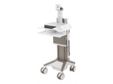 Ergotron CareFit Pro - Wagen - Constant Force-Höhenverstellung - für LCD-Display / PC-Ausrüstung - medizinisch - weiß, Warm Gray - Bildschirmgröße: bis zu 68,6 cm (bis zu 27 Zoll)