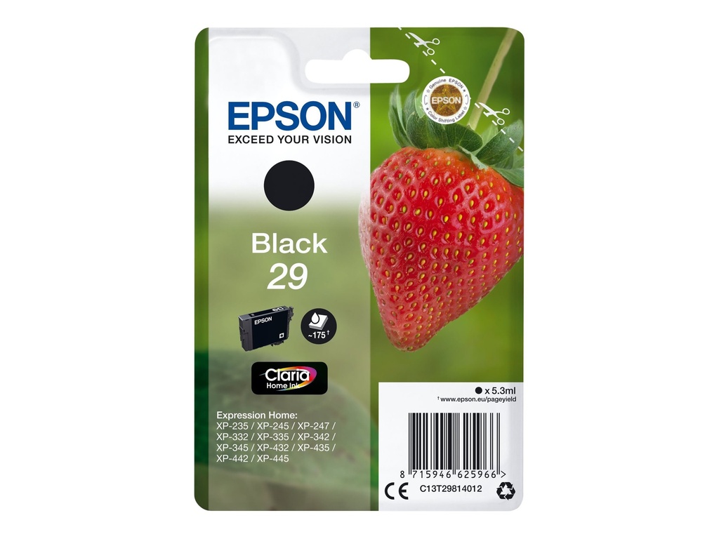 Epson 29 - 5.3 ml - Schwarz - original - Blisterverpackung
