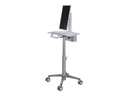 Ergotron Lean WOW SV10 - Wagen für LCD-Display / PC-Ausrüstung - weiß, Aluminium - Bildschirmgröße: bis zu 61 cm (bis zu 24 Zoll)