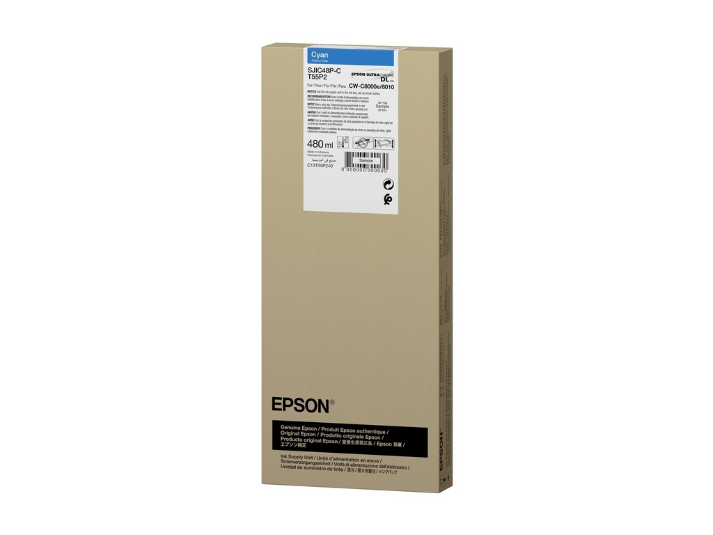 [C13T55P240] Epson T55P2 - 480 ml - Cyan - original - Box