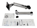 Ergotron LX - Montagekomponente (Gelenkarm, Stangenring, Verlängerung) - Konstante Krafttechnologie - für LCD-Display - poliertes Aluminium mit schwarzen Akzenten - Bildschirmgröße: bis zu 101,6 cm (bis zu 40 Zoll)