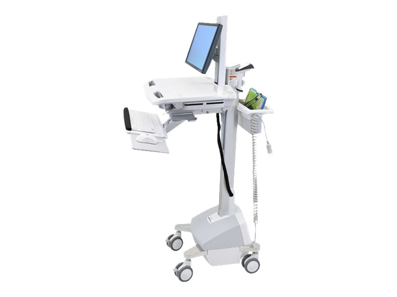 Ergotron Wagen (nur Laden) - offene Architektur - für LCD-Display / PC-Ausrüstung - verriegelbar - medizinisch - Kunststoff, Aluminium, verzinker Stahl - Bildschirmgröße: bis zu 61 cm (bis zu 24 Zoll)