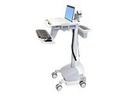 Ergotron EMR Laptop Cart, SLA Powered - Wagen - für Notebook / PC-Ausrüstung - Kunststoff, Aluminium, verzinker Stahl - Grau, weiß, Polished Aluminum - Bildschirmgröße: bis zu 43,9 cm (bis zu 17,3")