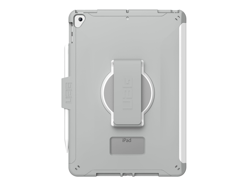 Urban Armor Gear UAG Rugged Case for iPad 10.2-in (9/8 Gen, 2021/2020) w/HS - Scout White/Grey - Hintere Abdeckung für Tablet - Grau, weiß - 10.2" - für Apple 10.2-inch iPad (7. Generation, 8. Generation, 9. Generation)
