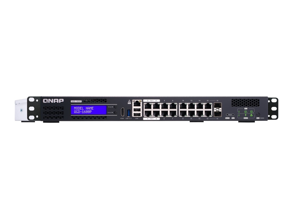 QNAP QGD-1600P - Switch - Smart - 4 x 10/100/1000 (PoE++)