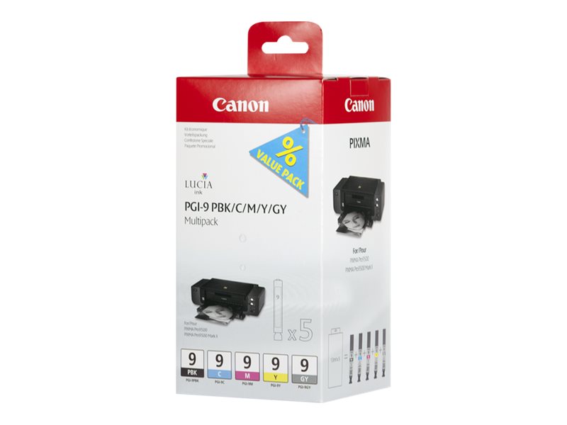 Canon PGI-9 PBK/C/M/Y/GY Multi-Pack - 5er-Pack