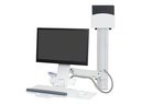 Ergotron Sit-Stand Combo System Mit CPU-Halter klein - Befestigungskit (Tastatur-Tablett, CPU Wandhalterung, einstellbarer Monitorarm)