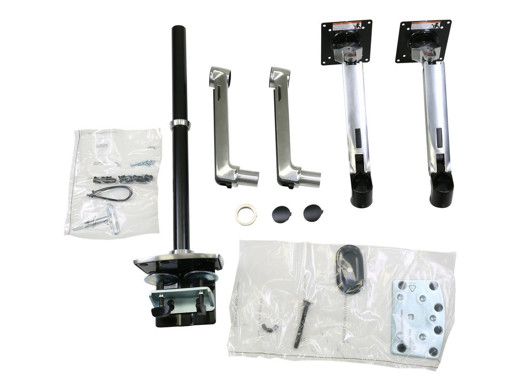 Ergotron LX Dual Stacking Arm Tall Pole Aluminium