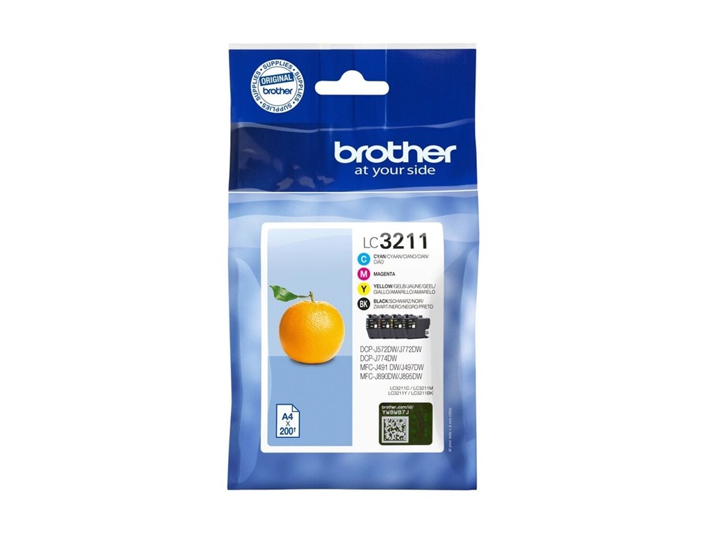 Brother LC3211 - 4er-Pack - Schwarz, Gelb, Cyan, Magenta