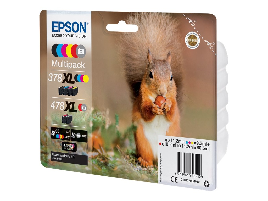 Epson 478XL Multipack - 6er-Pack - 60.5 ml - mit hoher Kapazität