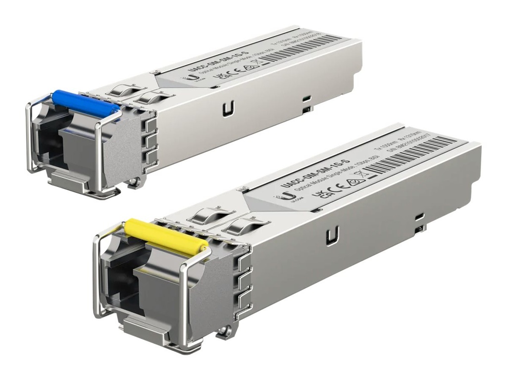 Ubiquiti SFP (Mini-GBIC)-Transceiver-Modul - 1GbE - 1000Base-BiDi - LC Single-Modus - bis zu 3 km - 1310 nm / 1550 nm (Packung mit 2)