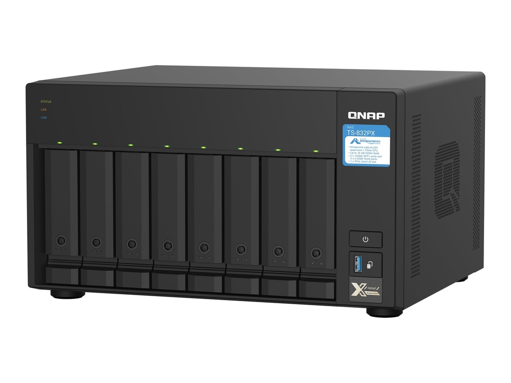 QNAP TS-832PX-4G - NAS-Server - 8 Schächte