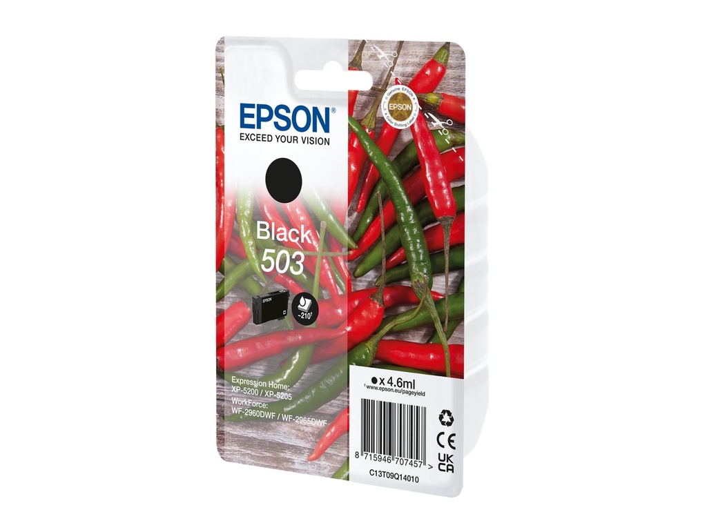 Epson 503 - 4.6 ml - Schwarz - original - Blister
