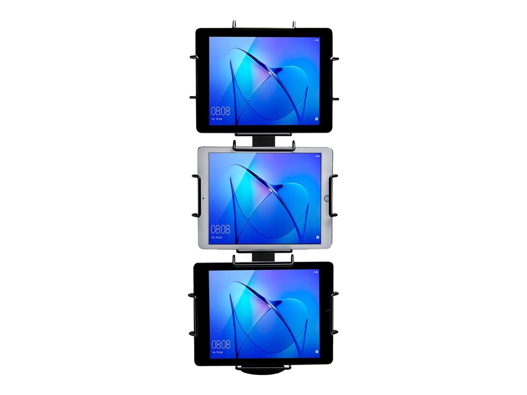 Star Micronics Star mUNITE TRI - Aufstellung - modern, platzsparend - für 3 Tablets - Stahl - Schwarz - Bildschirmgröße: 25.4-81.3 cm (10"-32")