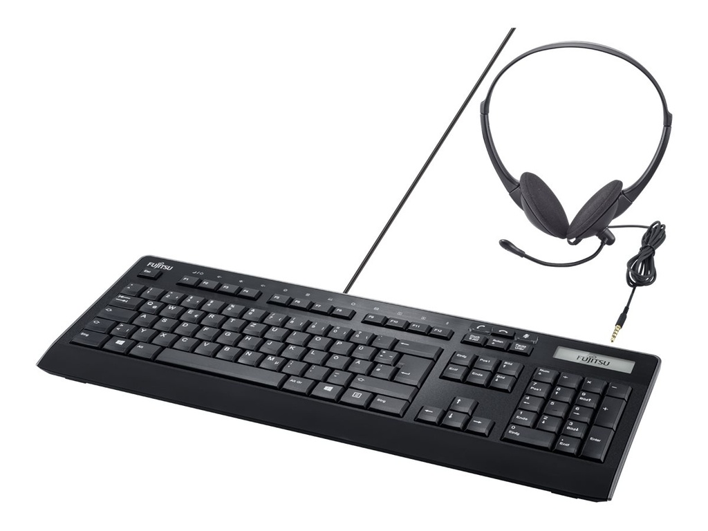 Fsas Technologies Fujitsu KB950 Phone - Set aus Tastatur und Kopfhörer