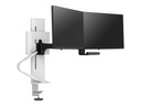 Ergotron TRACE - Befestigungskit (Griff, Basis, Hubsäule, Verlängerungsarm, Bogen, 2 Schiebegelenke, 2-teilige Tischklemme) - Konstante Krafttechnologie - für 2 LCD-Displays - weiß - Bildschirmgröße: bis zu 68,6 cm (bis zu 27 Zoll)