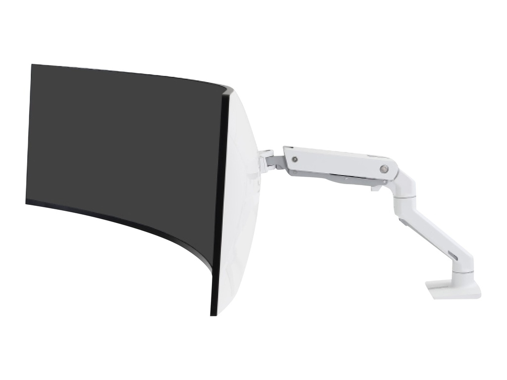 Ergotron HX - Befestigungskit (Gelenkarm, Spannbefestigung für Tisch, Verlängerungsarm, Tischplattenbohrung, stabiles Drehgelenk) - Konstante Krafttechnologie - für LCD-Display / Curved LCD-Display - weiß - Bildschirmgröße: up to 124 cm (up to 49")