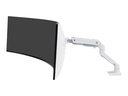 Ergotron HX - Befestigungskit (Gelenkarm, Spannbefestigung für Tisch, Verlängerungsarm, Tischplattenbohrung, stabiles Drehgelenk) - Konstante Krafttechnologie - für LCD-Display / Curved LCD-Display - weiß - Bildschirmgröße: up to 124 cm (up to 49")