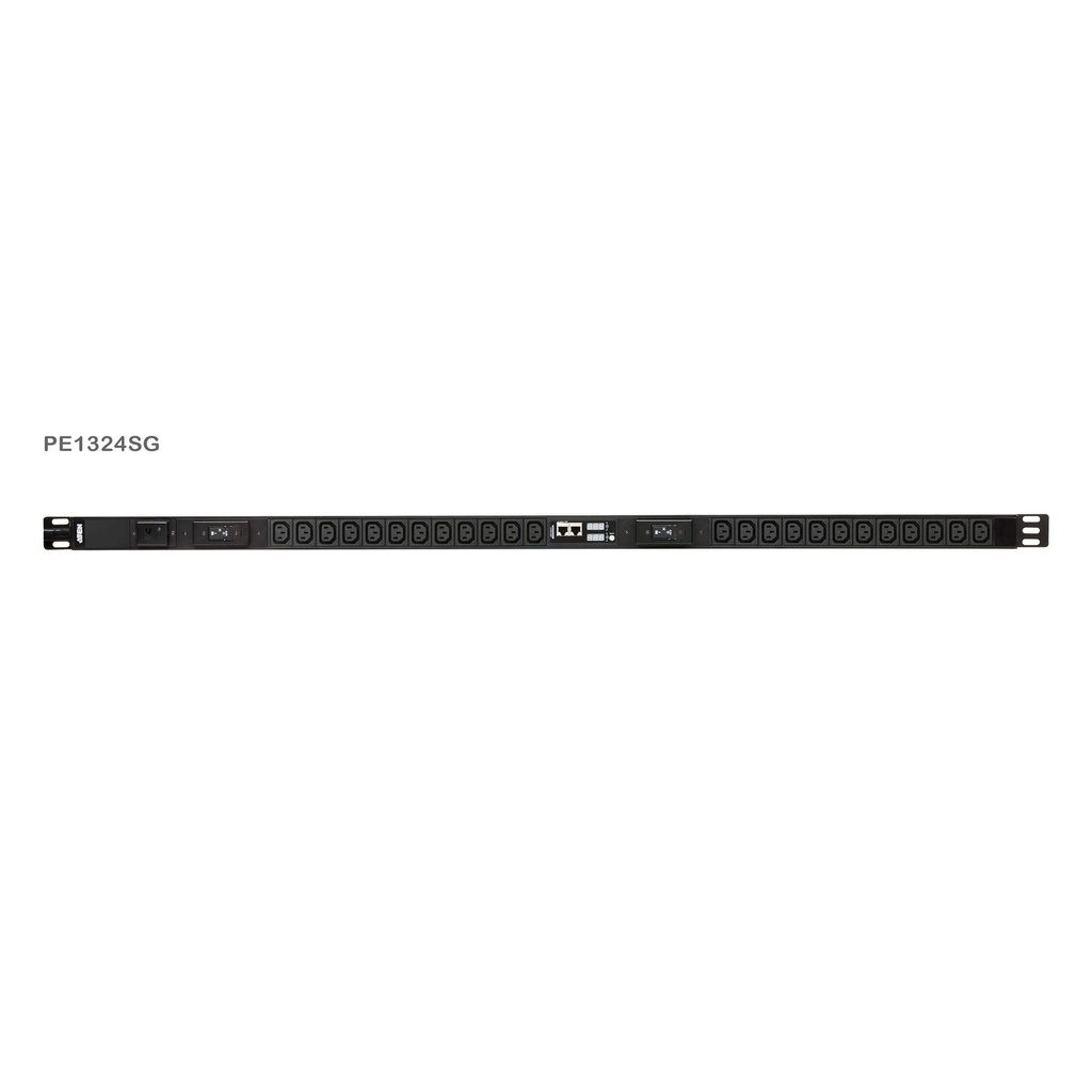 ATEN Basis-PDU mit Messfunktion 0U PDU mit Überspannungsschutz - Standard - Messgerät - 0U - Schwarz - LCD - 24 AC-Ausgänge - C13-Koppler