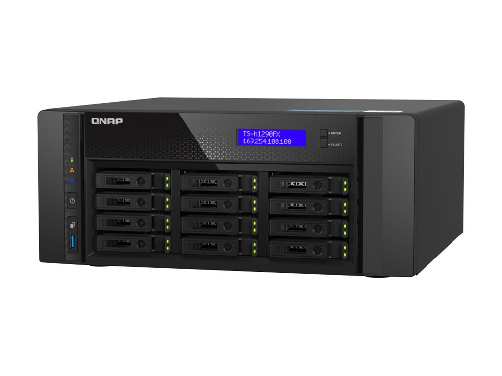 [TS-H1290FX-7302P-128G] QNAP TS-h1290FX - NAS-Server - 12 Schächte - SATA 6Gb/s / PCIe (NVMe)