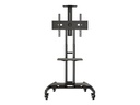 Peerless Tru Vue TRVT561 Mobile Height Adjustable Trolley - Wagen - für LCD-Display - mattschwarz - Bildschirmgröße: 81.3-190.5 cm (32"-75")