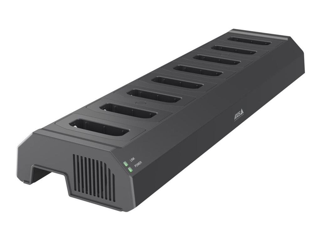 Axis W703 - Station zum Laden und Synchronisieren - 80 Watt - 8 Ausgabeanschlussstellen (Kameraanschluss für Körperkameras)