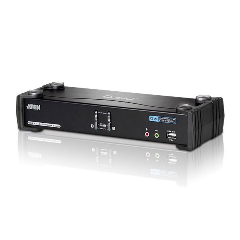 ATEN CS1782A KVM Switch Dual-Link DVI USB Audio - KVM-Umschalter - 2-Port