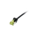 Synergy 21 Patchkabel RJ45, CAT6A 500Mhz, 0,15m, schwarz, U/FTP, slimline rund d=3,8mm, TPE/LSZH(Superflex), AWG32, mit CAT7 Rohkabel, - Kabel - Netzwerk