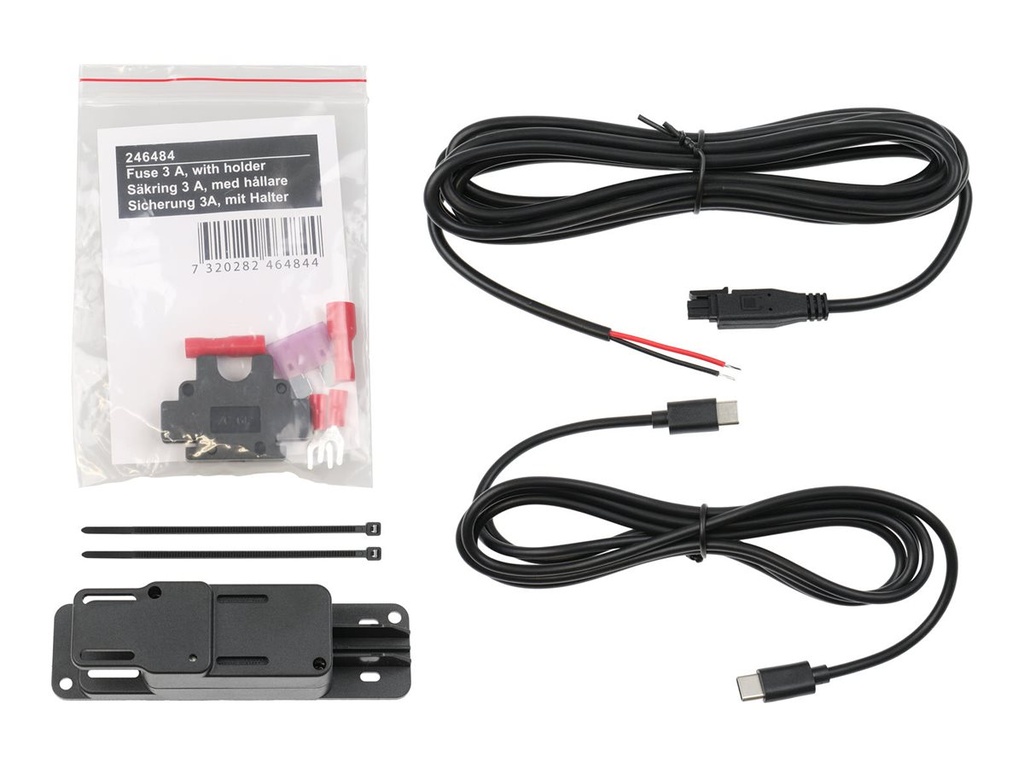 Brodit ProClip - Netzteil - 36 Watt - 3 A - Power Delivery 3.1, QC 3.0 - 2 Ausgabeanschlussstellen (USB-C, USB)