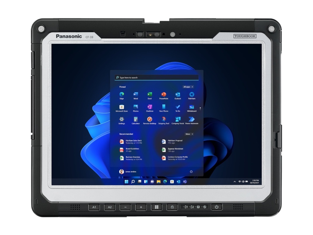 Panasonic Toughbook CF-33 - Robust - Tablet - Intel Core i5 1245U / 1.6 GHz - Win 11 Pro - Intel Iris Xe Grafikkarte - 16 GB RAM - 512 GB SSD TCG Opal Encryption, NVMe - 30.5 cm (12")