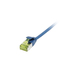 Synergy 21 Patchkabel RJ45, CAT6A 500Mhz, 0,25m, blau, U/FTP, slimline rund d=3,8mm, TPE/LSZH(Superflex), AWG32, mit CAT7 Rohkabel, - Kabel - Netzwerk