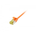 Synergy 21 Patchkabel RJ45, CAT6A 500Mhz, 0,15m, orange, U/FTP, slimline rund d=3,8mm, TPE/LSZH(Superflex), AWG32, mit CAT7 Rohkabel, - Kabel - Netzwerk