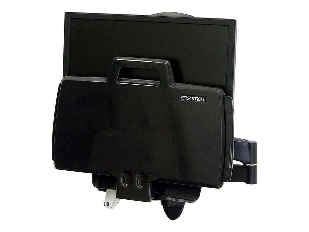 Ergotron 200 Series - Befestigungskit (Gelenkarm, Tastaturablage mit linker/rechter Mausablage, Barcode-Scanner-Halter) - für LCD-Display / PC-Ausrüstung - Stahl - Schwarz - Bildschirmgröße: bis zu 61 cm (bis zu 24 Zoll)