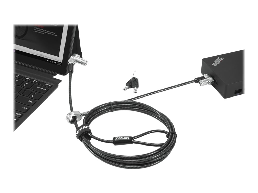 Lenovo Kensington NanoSaver MasterKey Twin Head Lock Cable Lock - Sicherheitskabelschloss - Schwarz