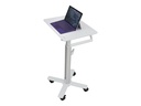 Ergotron S-Tablet-Wagen - Wagen - für Tablett - verriegelbar - pulverbeschichteter Stahl - weiß, Aluminium - Bildschirmgröße: bis zu 30,5 cm (bis zu 12 Zoll)