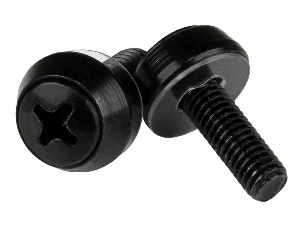 StarTech.com M5 x 12mm - Montageschrauben - 100er Pack - M5 Schrauben für Server Rack und Serverschrank - Schwarz - Schrauben-Kit - Schwarz (Packung mit 100)