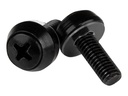 StarTech.com Startech M5 x 12mm - Montageschrauben - 50er Pack - Schwarz - M5 Schrauben für Server Racks - Schrauben-Kit - Schwarz (Packung mit 50)